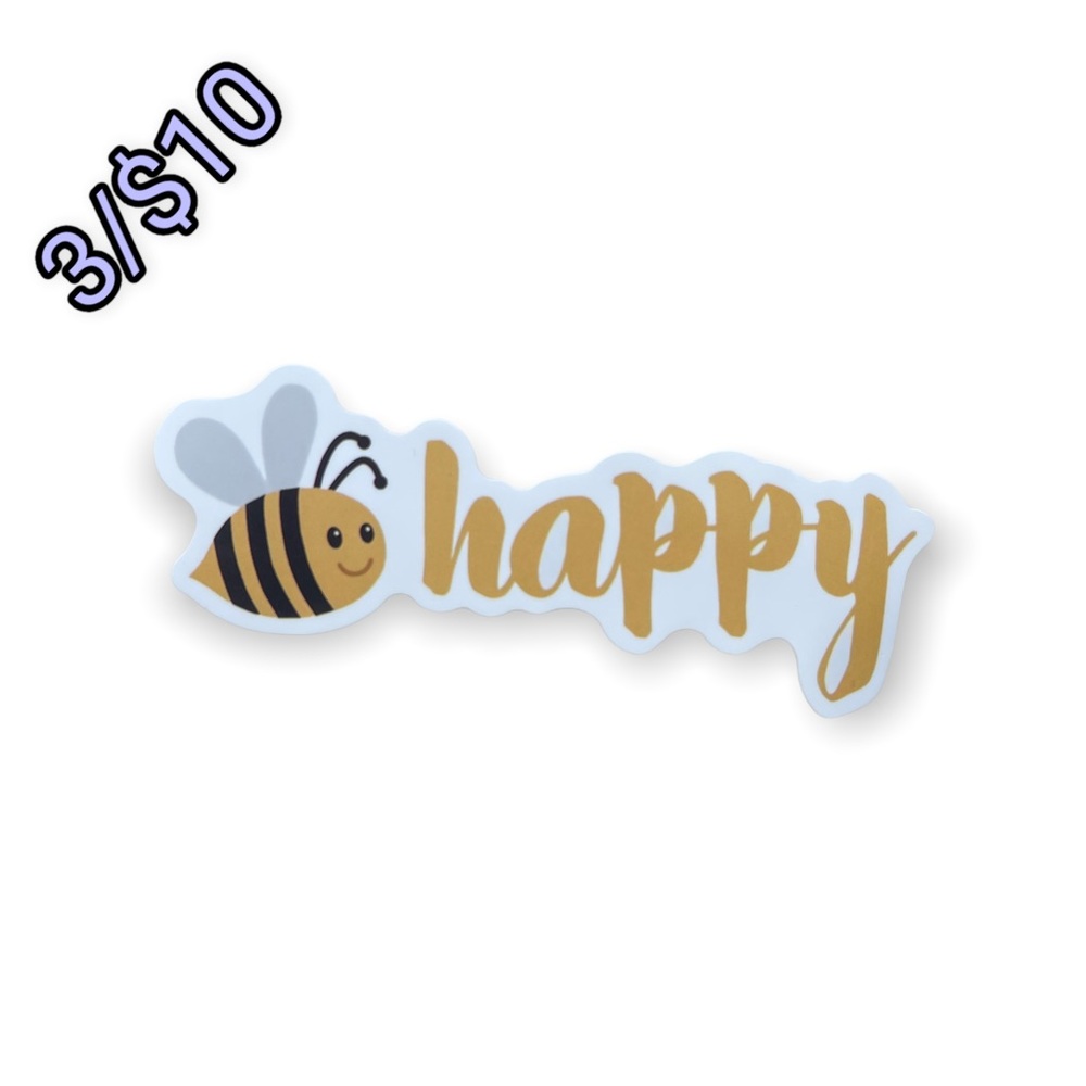 ✨3/$10✨ Bee Happy Sticker